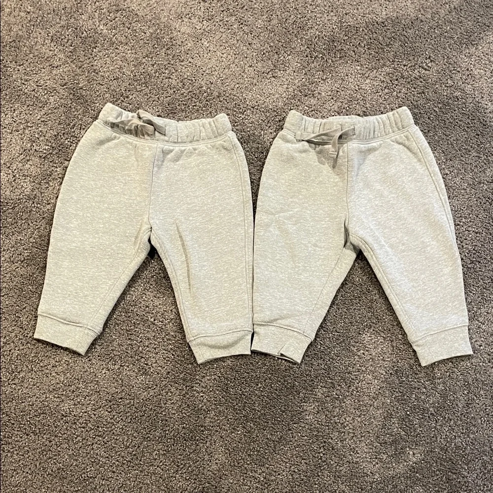 💫Bundle of 2💫Jumping Beans 12m Gray Kids Jogger Pants - Picture 1 of 2
